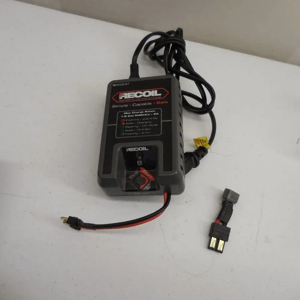 Radient Recoil NiCd/NiMH AC Peak Detection‎ Charger RC Cars Trucks Traxxas LED